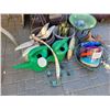 Image 5 : Lot of outdoor yard & garden decor. Pots, jugs, bird bath,feeders,patio lanterns, stepping stone, fo