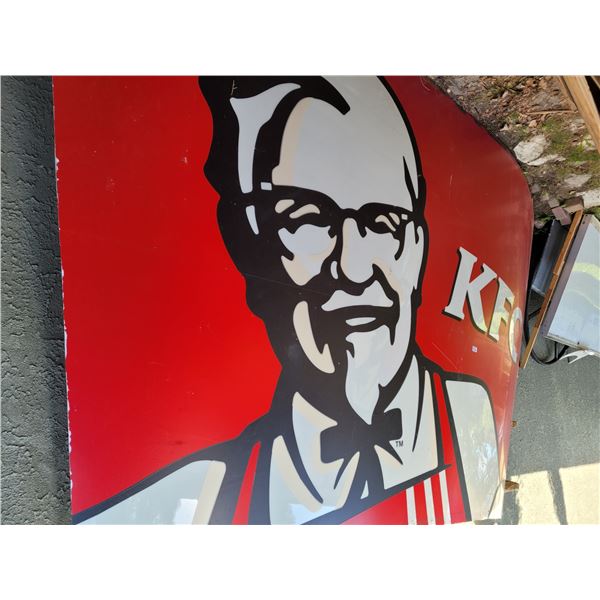 Large KFC bucket sign.