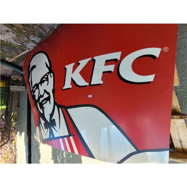 Large KFC bucket sign.