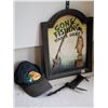 Image 1 : Gone fishing 3D sign, Bass Pro hat & fisherman multitool.