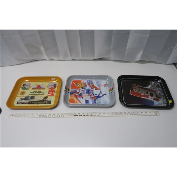 3 Coca-Cola Trays