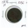 Image 1 : 1876H Victorian Large Cent. Heaton Mint.  VF-30. Nice.