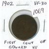 Image 1 : 1902 Canadian Large Cent. First Large Cent issued for King Edward VII. VF-30. Nice.
