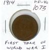 Image 1 : 1914 Canadian Large Cent. World War I issue. EF-40. Nice.