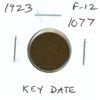 Image 1 : 1923 Canadian Small Cent. Key Date. F-12.