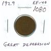 Image 1 : 1929 Canadian Small Cent. First year of the Great Depression. EF-40. Nice.