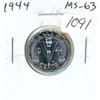Image 1 : 1944 5 Cents. The first Steel 5 Cents. MS-63. Nice.