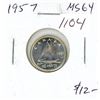 Image 1 : 1957 Canadian Silver 10 Cents. MS-64. Bright White. Nice.