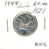 Image 1 : 1944 Canadian Silver 25 Cents. World War II issue. EF-40. Nice.