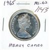 Image 1 : 1965 Canadian Silver 50 Cents. MS-62 with Heavy Cameo. Nice.