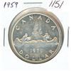Image 1 : 1959 Canadian Silver Dollar. BU. Nice.