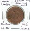 Image 1 : Lower Canada Bellevile issue Half Penny Token. 16 Cherry Leaves, 3 Shamrocks. LC-22. Scarce.