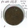 Image 1 : Province of Canada 1852 One Penny Token. PC-6B2. Medal Axis. F-12.