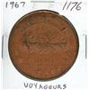 Image 1 : 1967 Canada Centennial medal depicting Voyageurs. BU. Nice.