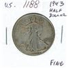 Image 1 : U.S. 1943 Walking Liberty Silver Half Dollar. F-12.