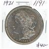 Image 1 : U.S. 1921 Morgan Silver Dollar. Philadelphia Mint. EF-40. Nice.