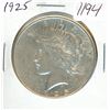 Image 1 : U.S. 1925 Peace Silver Dollar. Philadelphia Mint. EF-40. Nice.