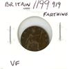 Image 1 : Great Britain. 1919 Farthing. First year of the Great Depression. VF.