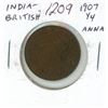 Image 1 : India – British. 1907 ¼ Anna. VG.