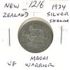 Image 1 : New Zealand. 1934 Silver Shilling. Maori Warrior. VF.