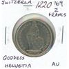 Image 1 : Switzerland. 1969 2 Francs. Goddess Helvetia. AU. Nice.