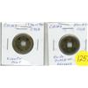 Image 1 : Lot of 2 old Chinese coins. 1736-1795 Kung Pu Mint Cash & 1821-1851 Hu-Pu Board of Revenue Cash.