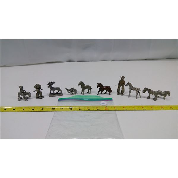 (10) Pewter Miniature Figurines