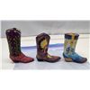Image 3 : (3) Ceramic Cowboy Boots