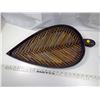 Image 1 : Vintage Wicker + Bamboo Leaf Tray