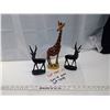 Image 2 : (2) Wood Gazelles + Giraffe