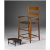 Image 1 : Shaker Weaver's Chair and Footstool,