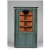 Image 1 : Blue-painted Corner Cupboard,