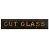 Image 1 : Trade Sign Painted with Advertising for Cut Glass,