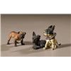 Image 1 : Group of Cold-painted Bronze Terriers,