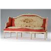 Image 1 : Louis XV-style Settee with Aubusson Tapestry Upholstery