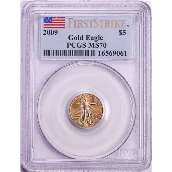 2011 $5 American Eagle Gold Coin PCGS MS70 First Strike