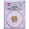 Image 1 : 2011 $5 American Eagle Gold Coin PCGS MS70 First Strike