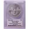 Image 2 : 2012-(S) $1 American Silver Eagle Coin PCGS MS70 Mercanti Signed First Strike