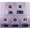 Image 2 : Lot of (5) Proof Lincoln Memorial Cent Coins PCGS PR69RD DCAM
