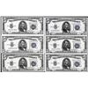 Image 1 : Lot of (6) 1934A/C/D $5 Silver Certificate Notes