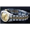 Image 7 : Rolex Ladies Two Tone Factory Champagne Roman Fluted Datejust Wristwatch