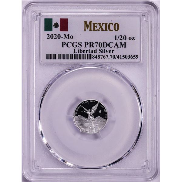 2020-Mo Mexico Proof 1/20 oz Silver Libertad Coin PCGS PR70DCAM