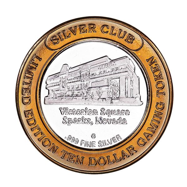 .999 Silver Silver Club Casino Sparks, NV $10 Limited Edition Casino Gaming Token
