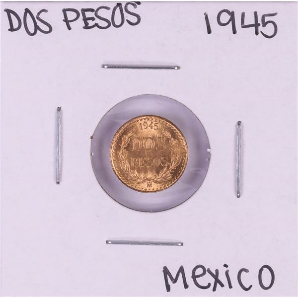 1945 Mexico Dos Pesos Gold Coin
