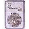 Image 1 : 1972 Type 3 $1 Eisenhower Dollar Coin NGC MS65