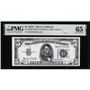 Image 1 : 1934C $5 Silver Certificate Note Fr.1653W Wide PMG Gem Uncirculated 65EPQ