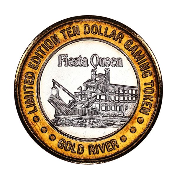 .999 Fine Silver Gold River Laughlin, Nevada $10 Limited Edition Gaming Token