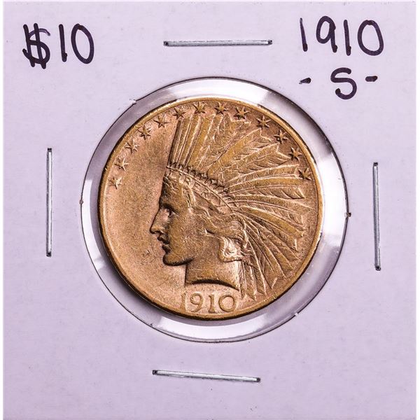 1910-S $10 Indian Head Eagle Gold Coin