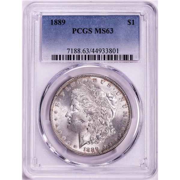 1889 $1 Morgan Silver Dollar Coin PCGS MS63