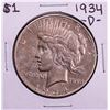 Image 1 : 1934-D $1 Peace Silver Dollar Coin